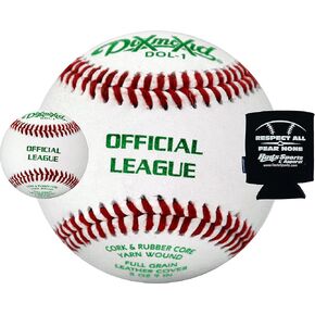 Diamond Sports Rods Practice Baseballs Leather DOL-1 Blem, 3 Dozen (36 Balls) with Rods Insolated Can Sleeve