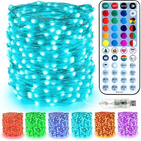 BrizLabs Smart Fairy String Lights, 66ft 200 LED WiFi Christmas Color Changing Fairy Lights App Control, Dimmable Christmas Lights, Christmas Multicolor Tree Party Lights Work with Alexa & Google