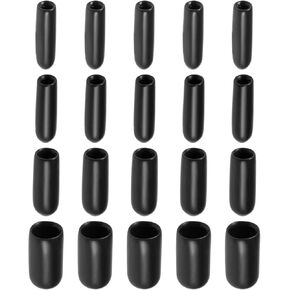 100 Pack Screw Thread Protector Cover Rubber End Caps, [for Screw, Bolt, Rod End Cap] - 3/32 inch 1/8 inch 5/32 inch 1/4 Inner Dia/Green