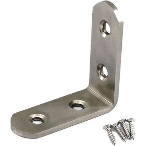 (20 Pieces) 25x25x3mm Angle Connector Corner Brackets (Thickness 3mm) Stainless Steel L Shape Brace Brackets with Screws