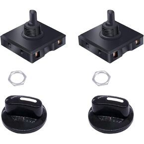 Taiss 2 قطعة مفتاح دوار 125/250VAC 16A 4 موقف 3 سرعة العالمي سرعة محدد سخان مفتاح دوار مع مقبض F035
