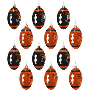 FOCO Cincinnati Bengals NFL 12 Pack Football Ornament Set