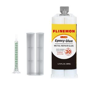 Plastic Epoxy Glue, Ceramic Repair Glue, 2 Part Epoxy Resin, Liquid Metal Welding Glue, Super Glue for Plastic, Metal to Plastic, Leather Wood Filler Clear 1.76 oz
