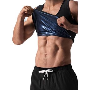 Sauna Shirt Sweat Suit Waist Trainer for Men Vest Workout Gym Clothes Compression Shapewear Excersize Tank Top