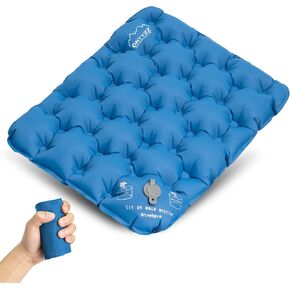 ONTYZZ Blue Inflatable Air Seat Cushion Lightweight Inflatable Seat Stadium Seat Travel Cushion for Stadium Hiking Office Airplane