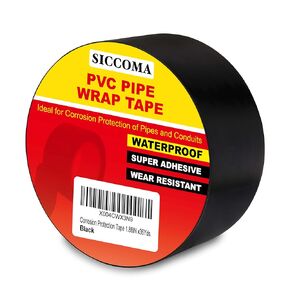 Corrosion Protection Pipe Tape for Drain Pipe, Metal & Electrical Piping Weatherproof PVC Pipe Wrap Insulation Tape for Outdoor, Underground Pipe Duct Anti-Corrosion & Protection, 1.88 IN X 36 Yds
