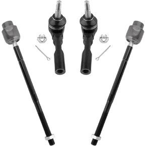 4pcs Front Suspension Kit Inner Outer Tie Rod Ends Kit Replacement Fit For Chevrolet Malibu 2004-2012, For Pontiac G6 2005-2010, For Saturn Aura 2007-2009 Replace# ES800086 EV408
