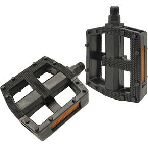 Bike Pedals, Mountain Bike Pedals with Reflectors, Non-Slip Wide Platform, Lightweight 9/16" MTB Pedals for Road Bike, BMX and Adult Use