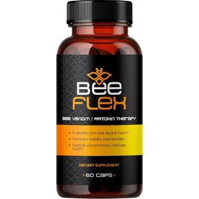 Bee Flex Joint Support Supplements - Glucosamine & Turmeric for Joint & Muscle Health, Enhanced Mobility, Flexibility, and Comfort - Natural Cartilage Support Complex - 60 Capsules (1)