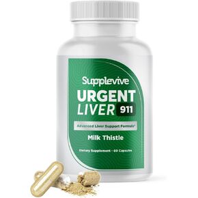 Urgent Liver 911 Herbal Liver Support Supplement Liver Cleanse Detox & Repair Formula with Milk Thistle Silymarin Dandelion Root and Artichoke Extract for Liver Health, 60 Capsules (1)