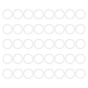 MECCANIXITY Silicone O Rings 1.25" ID, 1.5" OD, 1/8" Width Rubber Washers 50A Durometer VMQ Seal Gasket for Plumbing Faucets Pipe Repair, White, Pack of 40
