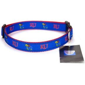 Kansas Jayhawks Ribbon Dog Collar - Large