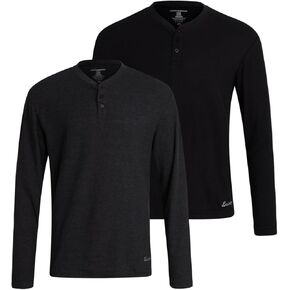 Lucky Brand Men's Henley Shirt - 2 Pack Long Sleeve Cotton Waffle Knit Henley Undershirt - Casual Shirts for Men (Size: S-XL)