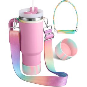 Cup Straps Carrier with Boot for Stanley 40 30 oz - Water Bottle Shoulder Handle Holder Sling in Kuwait
