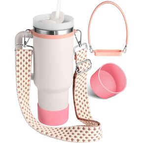 Cup Straps Carrier with Boot for Stanley 40 30 oz - Water Bottle Shoulder Handle Holder Sling