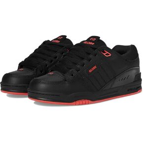 Globe Men's Fusion Skate Shoe, Black/Red, 11.5