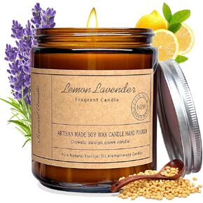 Scented Candles, 7oz Lavender Eucalyptus Candles for Home Scented, Aromatherapy Candle, Soy Wax Candle Gifts for Women, Stress Relief and Relax Gift, Christmas, Birthday, Valentine Gifts