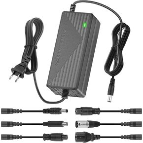 SHNITPWR 42V 2A Electric Scooter Charger for 36V Lithium Battery Razor Scooter Charger 7 in 1 Scooter Fast Charger for Gotrax Razor Ninebot Swagtron Segway Sisigad Xiaomi