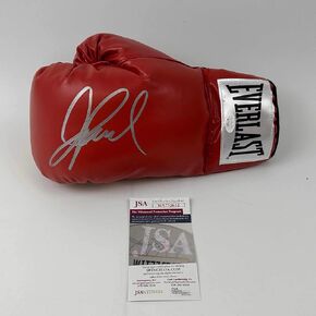 Autographed/Signed Jake Paul Red Everlast Boxing Glove JSA COA Auto