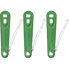Sandhill Tools 3 Pack Heavy Duty Green Plastic Oxygen Cylinder Wrench with Chain