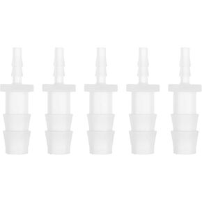 5 Pcs Aquarium Plastic Hose Barb Fitting 1/8" to 5/16" Hose ID Connectors Clear Plastic