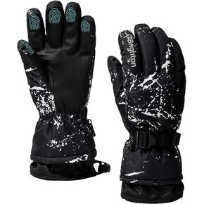 Ski Gloves Men Women, Snow Winter Gloves - Waterproof Insulated Warm Touchscreen Gloves, Snowboard Snowmobile Outdoor Gloves with Wrist Guards