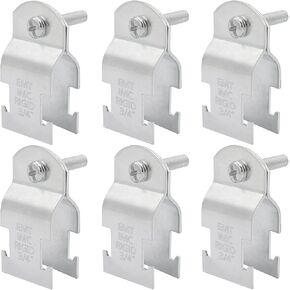 3/4" EMT Strut Clamps Steel for Rigid Conduit and Pipe -6pack