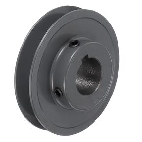 uxcell AK34-1 1/8 V-Belt Sheave 1 1/8"Bore 3.45"OD Single Groove Web Sheave Bored-to-Size Sheave, Cast Iron, Belt Section for 4L or A Belt