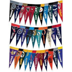 Rico Industries NFL Football Complete 4" x 9" Felt Mini Pennant League Set (Includes ALL Teams)