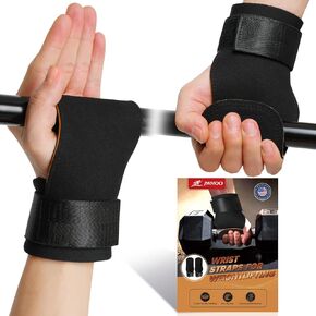 Lifting Straps Wrist Wraps - 2 Triple Layer Wrist Straps, Durable Weightlifting Wrist Wraps with Adjustable Neoprene Padded, Gym Straps For Deadlift, Enhanced Grip for Hand & Wrist Protection