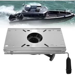 RULLINE Aluminum Boat Seat Pedestal - compatible with 2-7/8 Inch Post, 7-Inch Fore & Aft Slide, 360° Rotation, Secure Locking Seat Mount - Corrosion Resistant, Fishing and Boating Enthusiasts