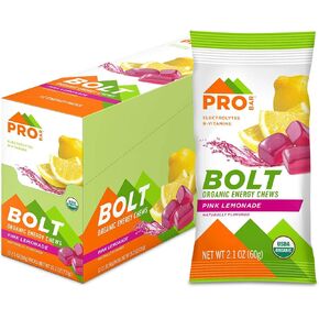 PROBAR - Bolt Organic Energy Chews, Raspberry, Non-GMO, Gluten-Free, USDA Certified Organic, Healthy, Natural Energy, Fast Fuel Gummies with Vitamins B & C (12 Count in Saudi Arabia
