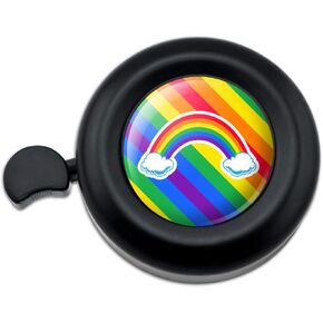 GRAPHICS & MORE Double Rainbow with Clouds Bicycle Handlebar Bike Bell
