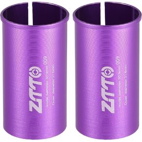 Seatpost Shim Adapter Durable 30.9mm 1.22" ID 31.6mm 1.24" OD Bike Seatpost Tube Reducing Sleeve Bushing Aluminum Alloy Purple (Set of 2) in Saudi Arabia