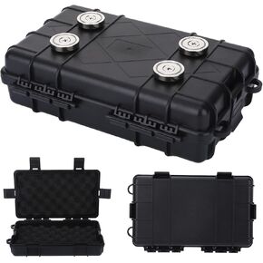 Magnetic Key Holder Box for Under Car, 4-magnet Waterproof Magnetic Key Box, Black Hide a Key Magnetic Car Box, Travel Outdoor Magnetic Key Hider for Car Organizer Under Vehicles Trucks Minivan