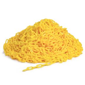 150ft Plastic Chain Links Large Yellow Plastic Chains Links Safety Chain Light Weight Fence Plastic Barrier Chain for Crowd Control Road Construction Closed Areas Queue Line Decoration