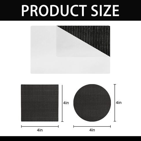 طقم إصلاح رقعة الترامبولين ذاتية اللصق - رقعتان دائريتان + رقعتان مربعتان - ملحقات الترامبولين لإصلاح التمزقات أو الثقوب في سجادات الترامبولين in Kuwait