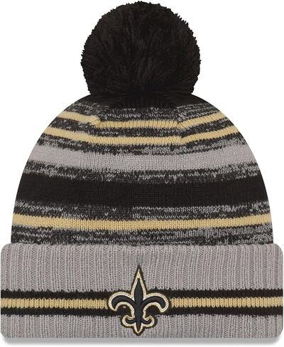 New Era Men's NFL 2021 NFL Sideline Sport Official Pom Cuffed Knit Hat in Saudi Arabia