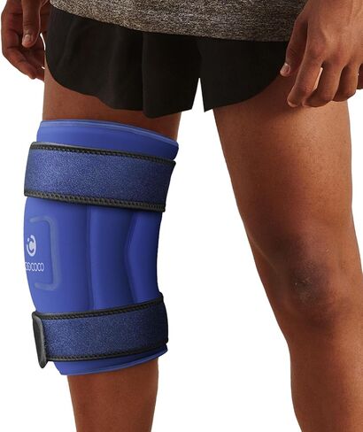 CooCoCo 21'' XXXL Ice Pack for Knee Pain Relief, Reusable Gel Ice Wrap for Injuries, Swelling, Knee Replacement Surgery, Flexible Cold Compress Therapy for Meniscus Tear, ACL, MCL, and Arthritis in Saudi Arabia