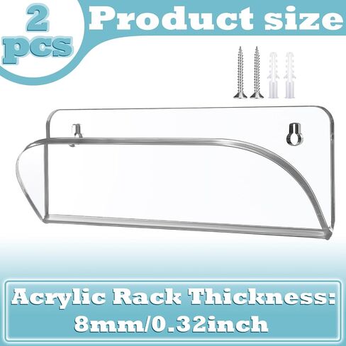 2 Pcs Skateboard Wall Mount Display Rack Clear Skateboard Hanger Wall Mount Deck Acrylic Skateboard Holder Long Board Deck Horizontal Display Stand Skateboard Wall Mount Bracket in Saudi Arabia