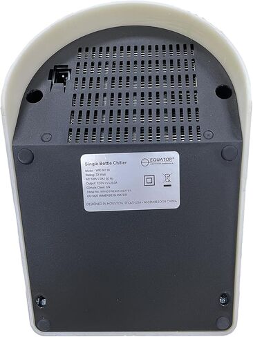 مبرد نبيذ كهربائي محمول 110 فولت/12 فولت من خط الاستواء لزجاجات النبيذ الأحمر والأبيض والشمبانيا والمياه، مبرد زجاجة واحدة 750 مل، جسم مقاوم للصدأ، قابل لإعادة الشحن، بارد 24 ساعة، مثالي للحفلات والهدايا (أبيض) in Kuwait