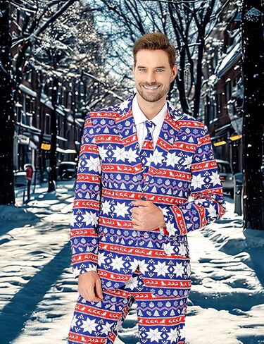 بدلات Fashonal للرجال مكونة من 3 قطع للحفلات الرسمية، وسترة وسروال وربطة عنق in Kuwait