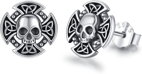 أقراط متقاطعة بعقدة سلتيك من فايكنغ للنساء والرجال من الفضة الإسترلينية أقراط فايكنغ أقراط متقاطعة هدايا مجوهرات أيرلندية in Kuwait