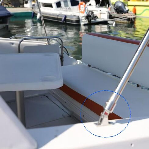 Bimini Top Hardware 2 Pair 316 Stainless Steel Deck Hinge with Quick Release Pin and Eye End Cap Fits 7/8in OD in Saudi Arabia