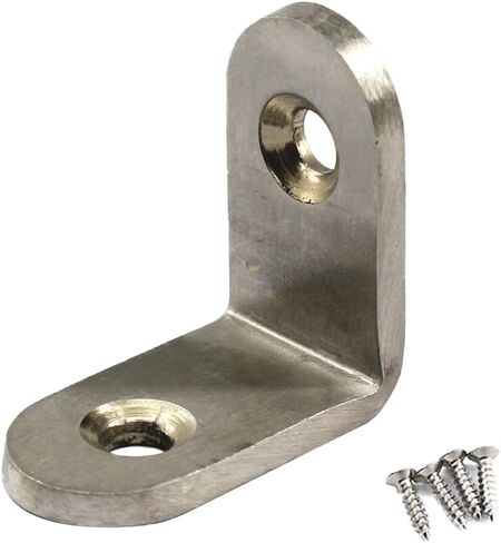 (20 Pieces) 25x25x3mm Angle Connector Corner Brackets (Thickness 3mm) Stainless Steel L Shape Brace Brackets with Screws in Saudi Arabia