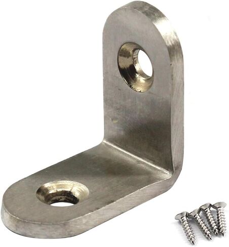 (20 Pieces) 25x25x3mm Angle Connector Corner Brackets (Thickness 3mm) Stainless Steel L Shape Brace Brackets with Screws in Saudi Arabia