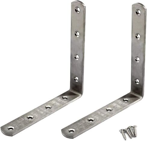 (20 Pieces) 25x25x3mm Angle Connector Corner Brackets (Thickness 3mm) Stainless Steel L Shape Brace Brackets with Screws in Saudi Arabia