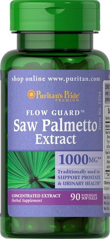 Puritan's Pride Saw Palmetto Extract, Supports Urinary Function and Promotes Prostate heatlh,Softget 180 Count in Saudi Arabia