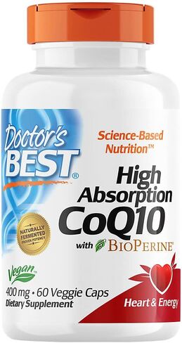 أفضل دكتور - شركة عالية الامتصاص Q 10 W/Bio، 400 ملغ، 60 كبسولة نباتية in Kuwait