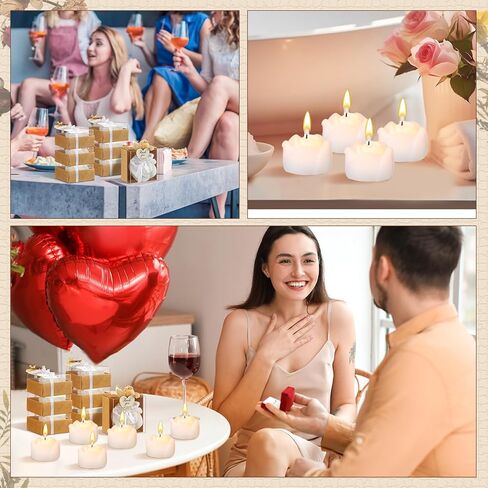 24 Sets Wedding Rose Candles Favor Bulk Bridal Shower Gifts for Guest Thank You Souvenirs Wedding Candle Favors for Baby Shower Party Engagement Wedding Banquet Gift(24 Sets) in Kuwait